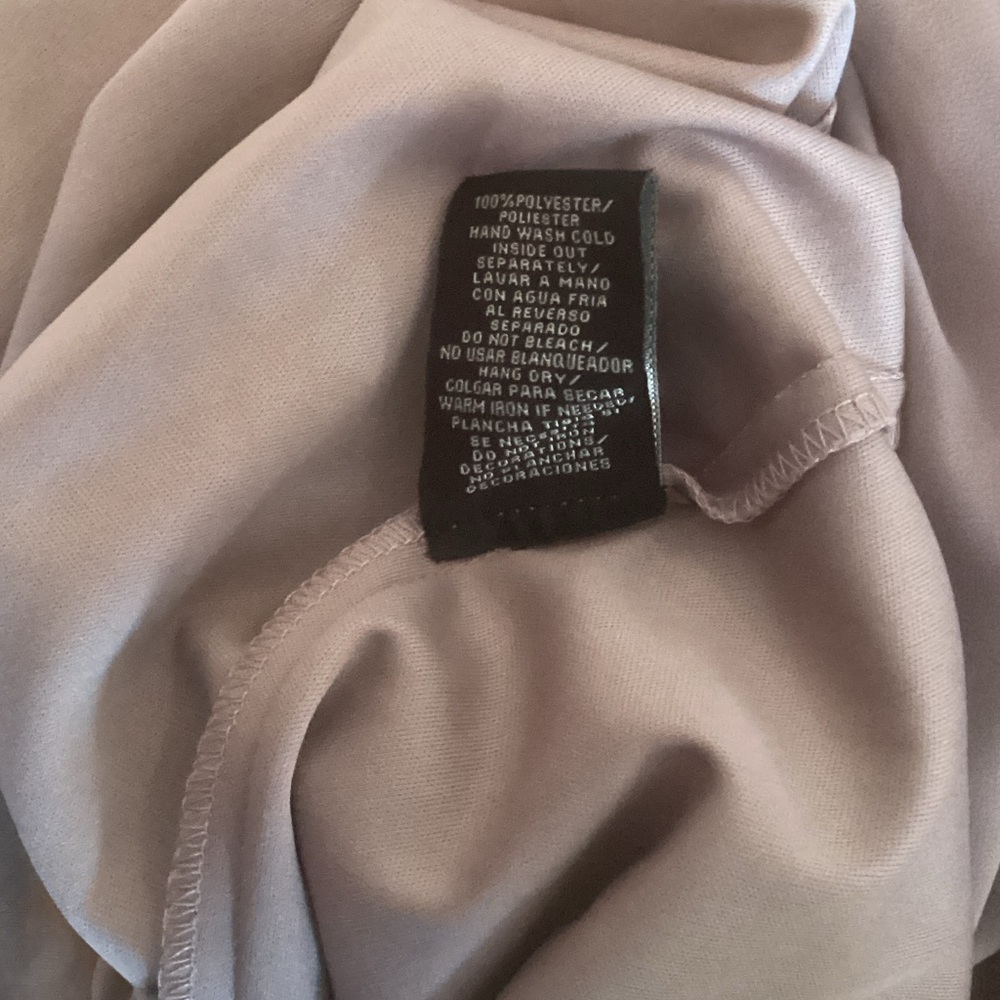 SLNY Taupe Mini Dress with Embellished Neckline - Picture 5 of 5
